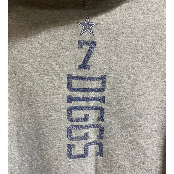 Fanatics Cowboys 7 Diggs Sweatshirt Medium Gray Blue NFL Football Sports - Picture 3 of 7